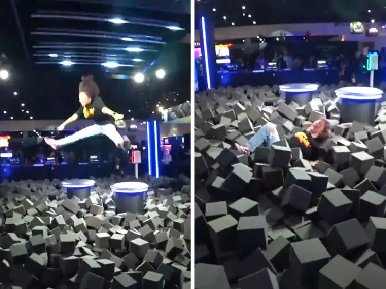 Adriana Chechik, the streamer and adult performer who broke her back in two places after she jumped into a foam pit exhibit