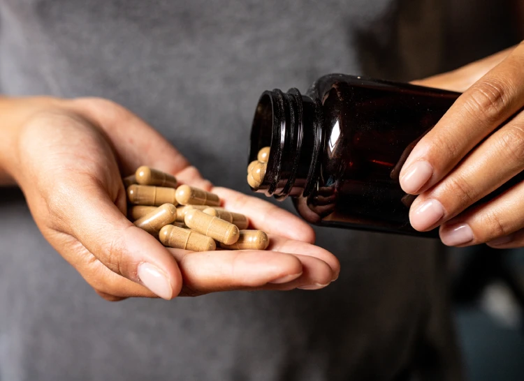 Ashwagandha capsules.