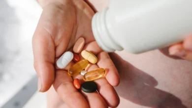 Closeup photo of supplements.