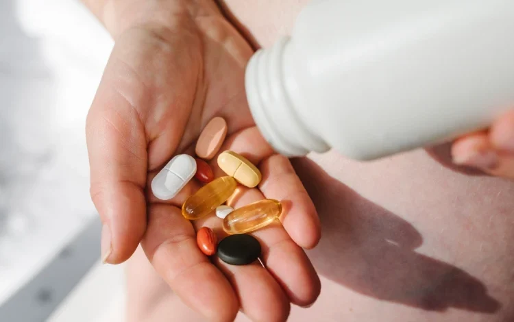 Closeup photo of supplements.