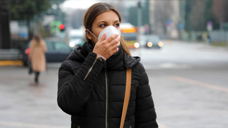 Representational Woman wearing mask