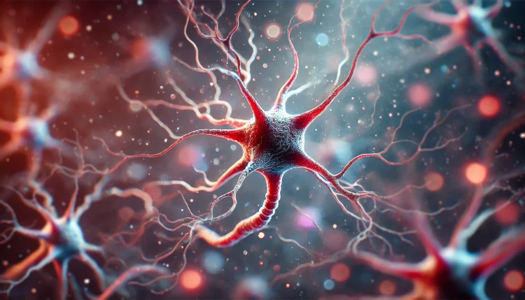 An illustration of neurons. An illustration of neurons.