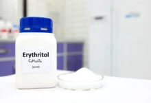 A bottle of pure erythritol sugar substitute.