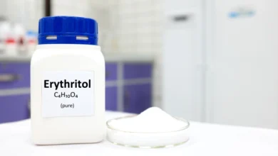 A bottle of pure erythritol sugar substitute.